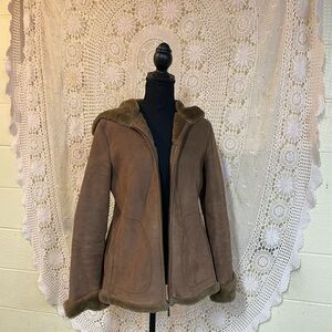 Brown Faux Suede Women's Jacket